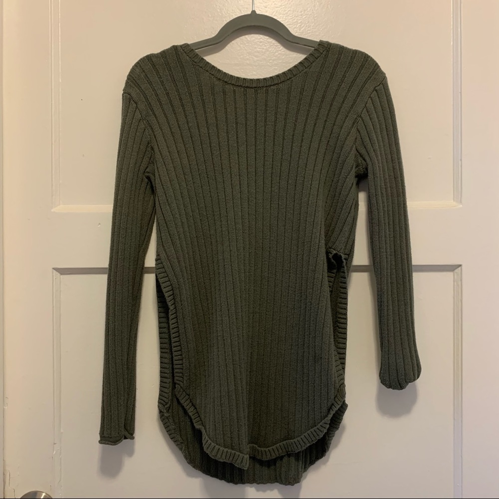 PS Erin Wasson Wonens Green Low Back Sweater | M